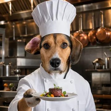 Five-Star Chef pet portrait example
