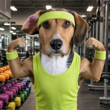 Gym Rat pet portrait example