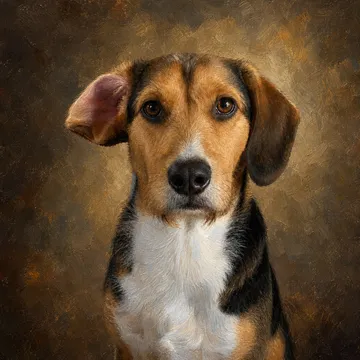 Classic Oil pet portrait example