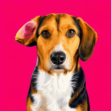 Pop Art pet portrait example